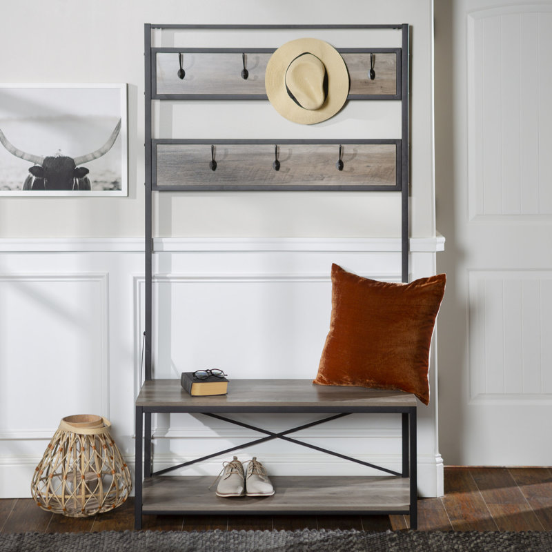 Laurel Foundry Modern Farmhouse Jannie Hall Tree Bench and Shoe Storage & Reviews